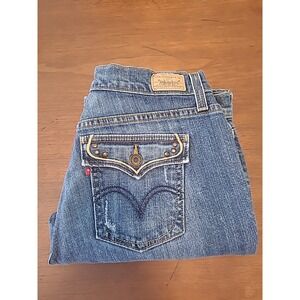 Levi's 515 Bootcut Jeans Women's 10M Blue Cotton Blend Flap Back Pockets‎